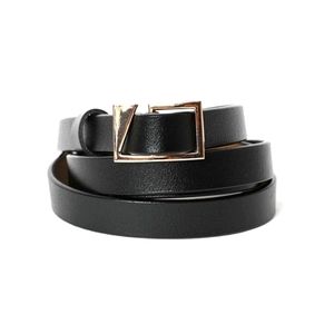 Asymmetrical Buckle Cinch Waist Belt - Black